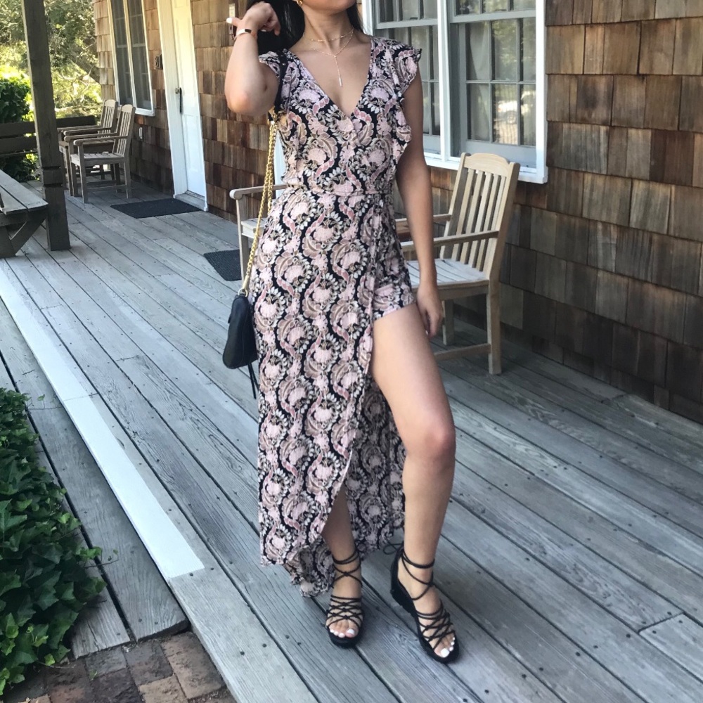 XHILARATION FLORAL PRINT ROMPER/MAXI DRESS COMBO